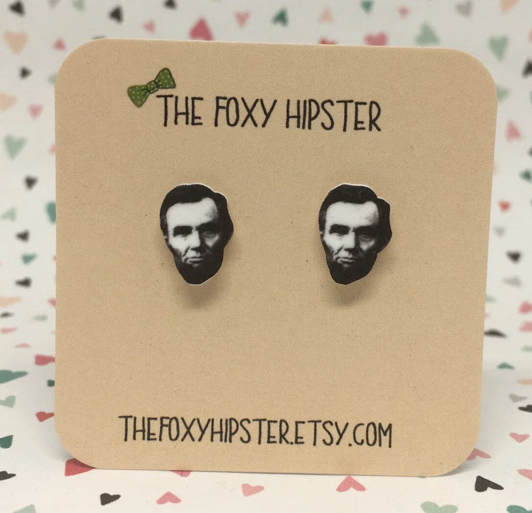 Abe Lincoln Stud Earrings