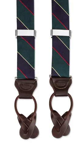 Argyle & Southerland Striped Silk Suspenders - E639