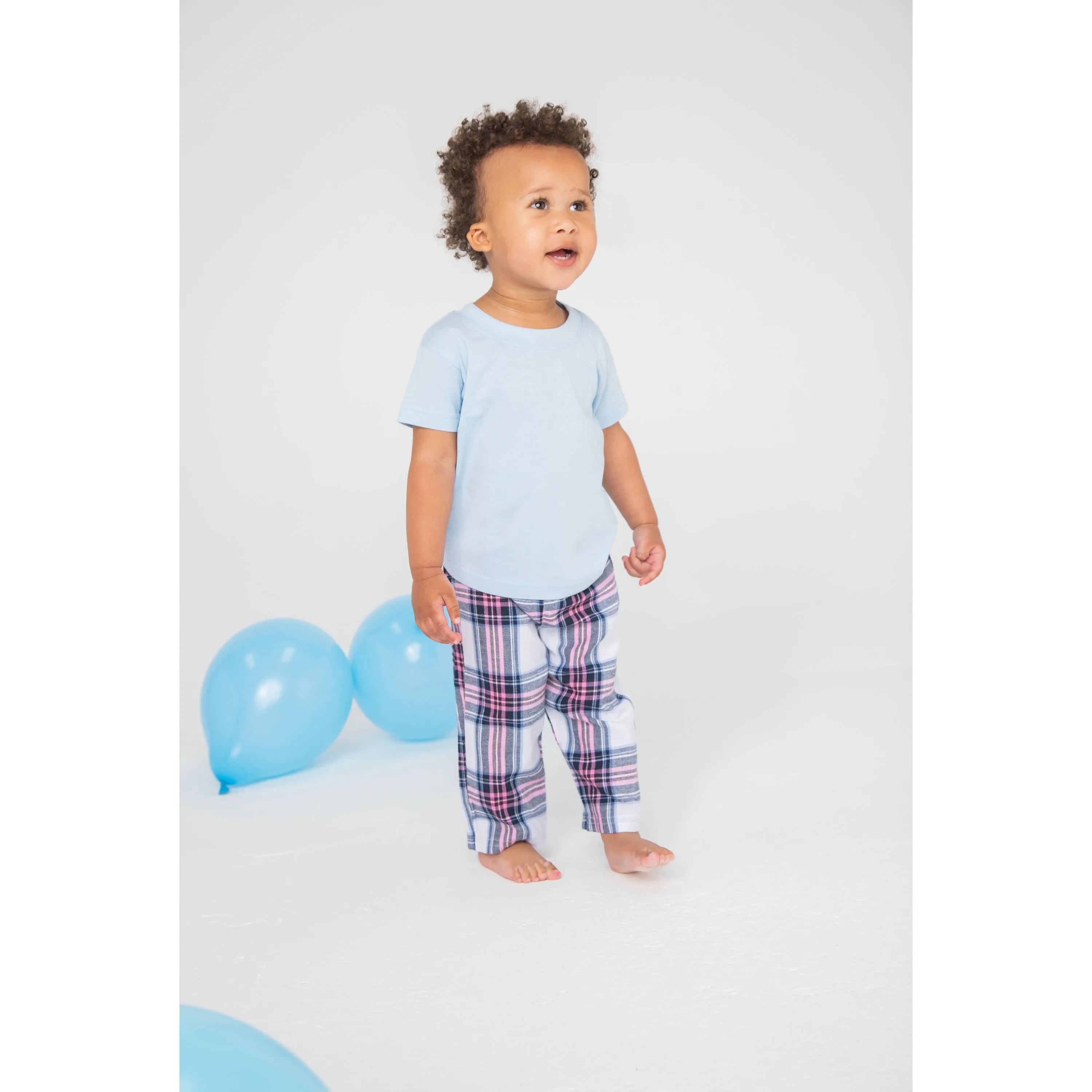 Baby/Toddler Tartan Lounge Pants | WHITE/PINK