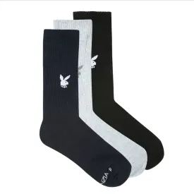 BALENZIA Men's Playboy Solid Crew Socks  |  3-Pack | Free Size