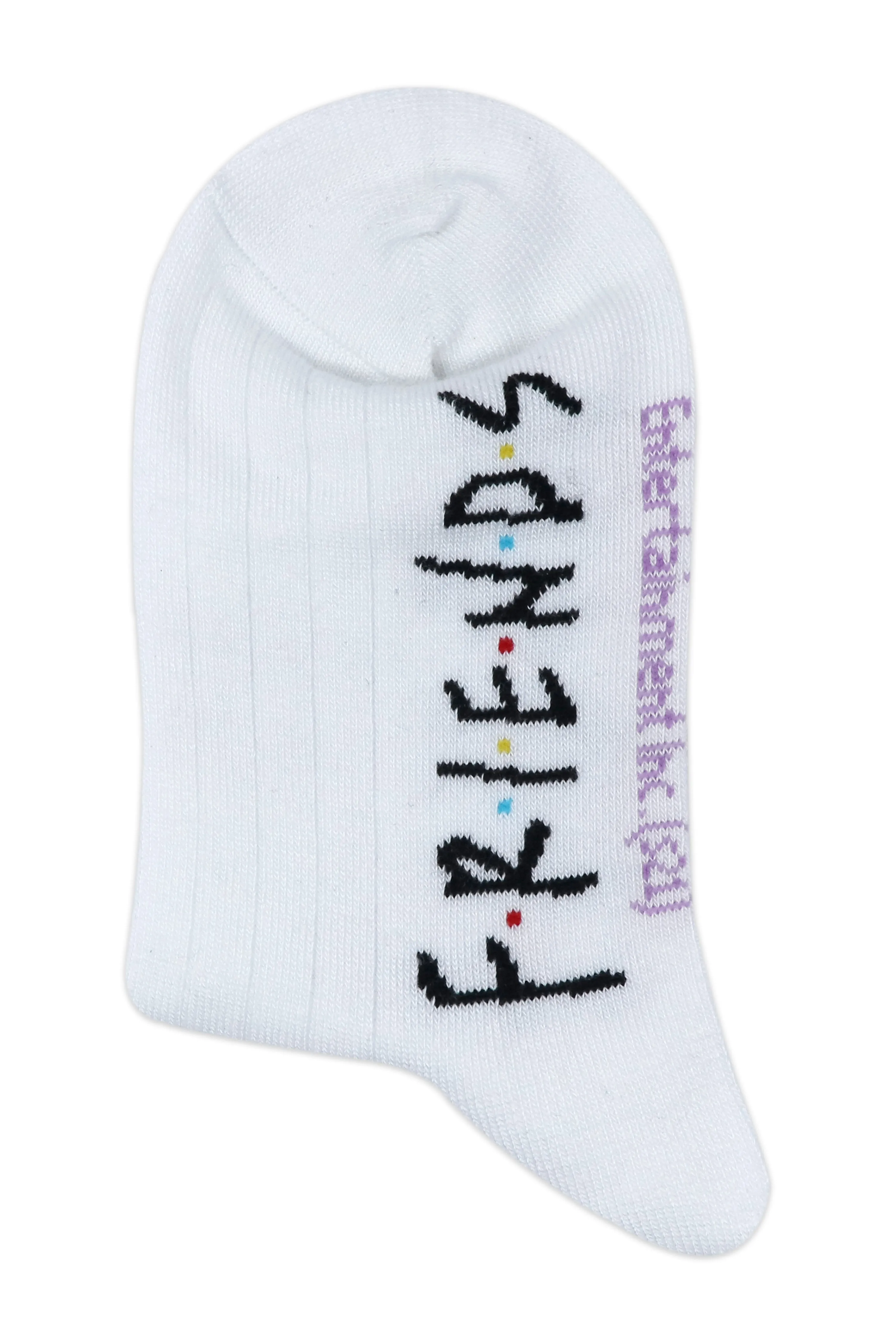 Balenzia x Friends Central Perk & Picture Frame High Ankle Socks for Women (Pack of 2 Pairs/1U) - White