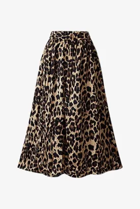 Buy Fashionable Plus Size Leopard Print Midi Skirt