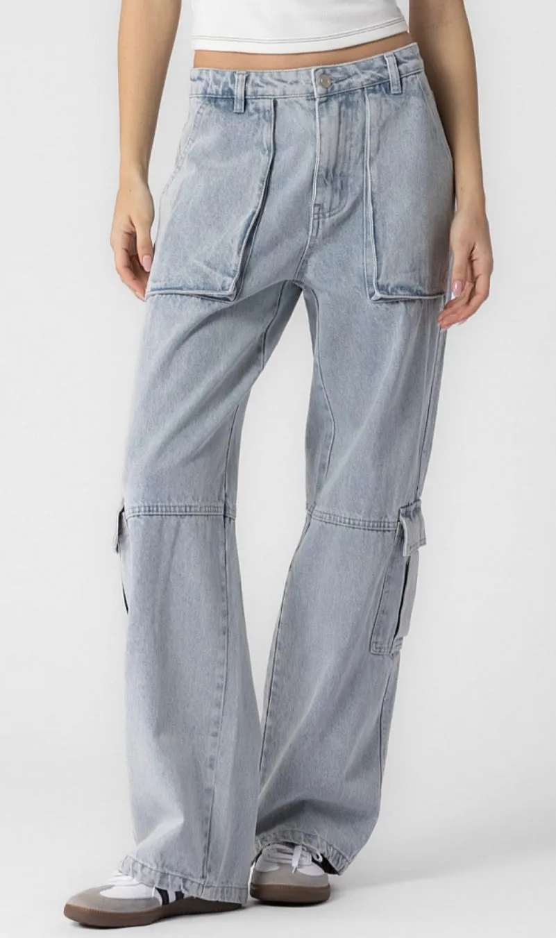 Calvin Cargo Pants (Denim Blue)