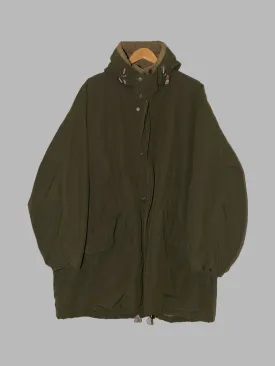 Emporio Armani 1980s padded khaki hooded parka - M