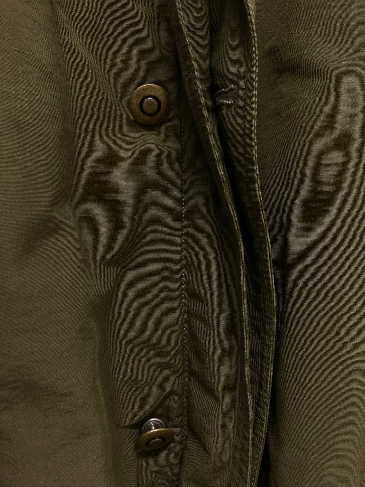 Emporio Armani 1980s padded khaki hooded parka - M