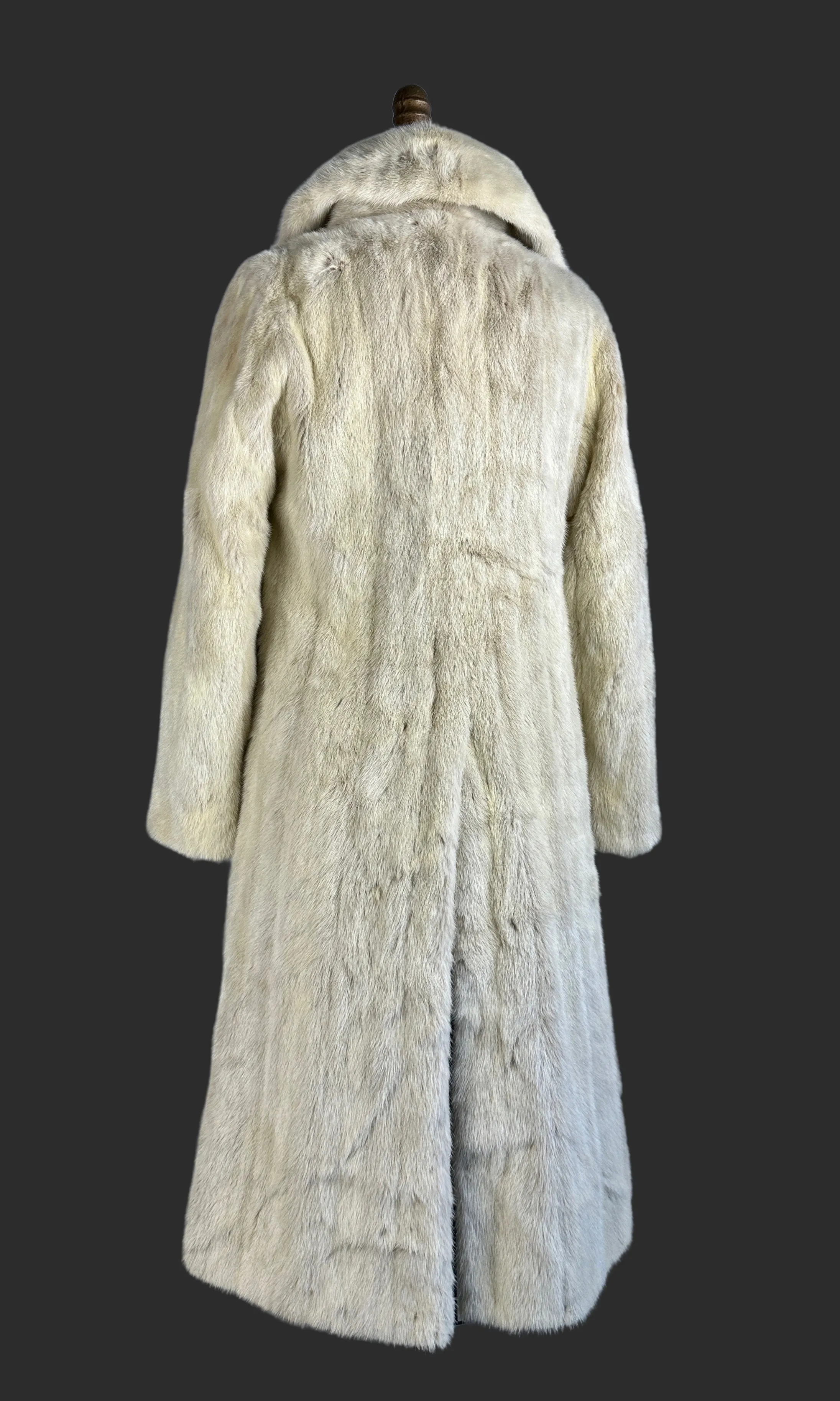 HALSTON 70s Mink Fur Maxi Coat • Medium