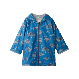 Hatley Broken Dino Stamp Zip Up Raincoat