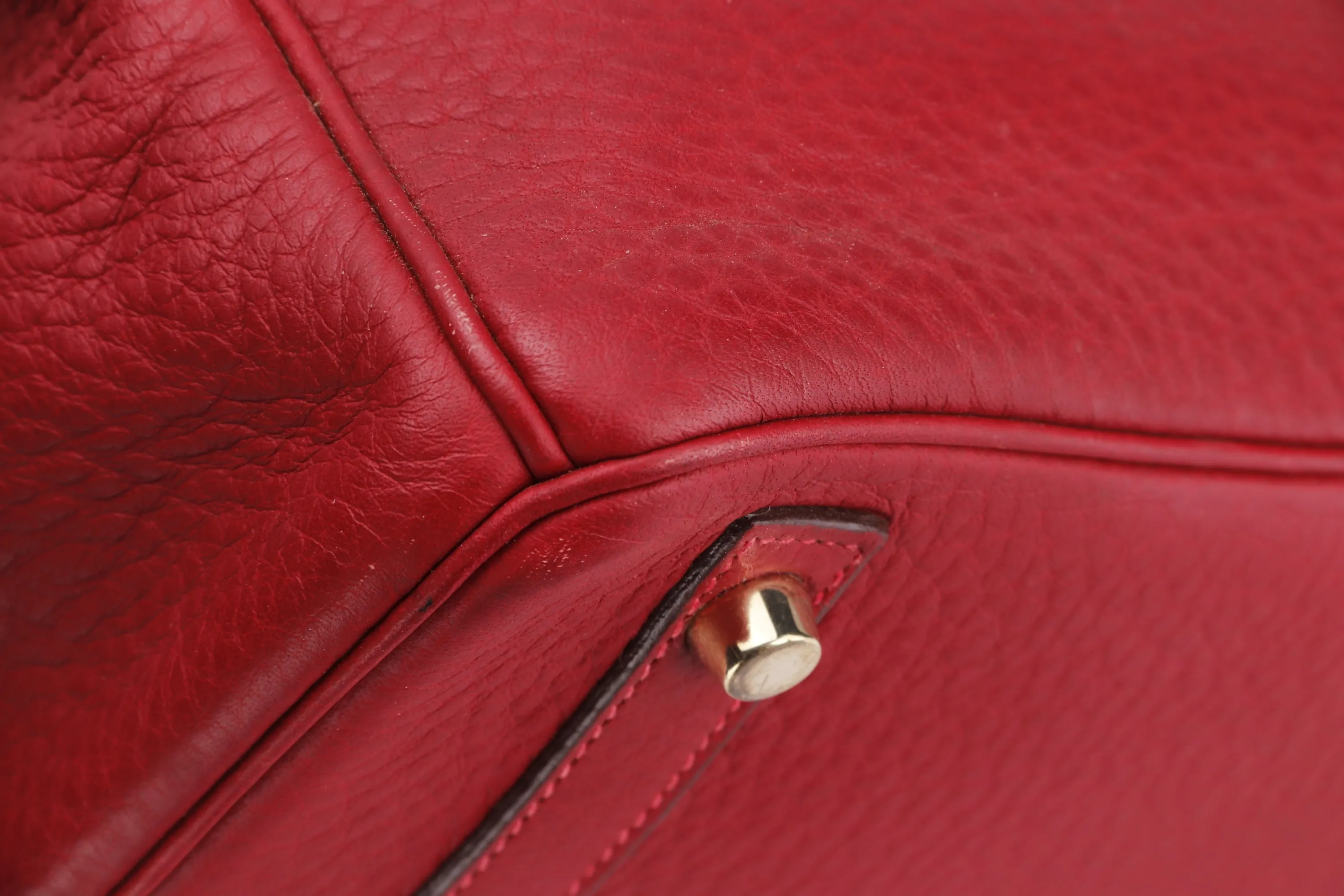 HERMES BIRKIN 30 (STAMP I (2005)) ROUGE GARANCE FJORD LEATHER GOLD HARDWARE, WITH KEYS, LOCK, RAINCOAT & DUST COVER