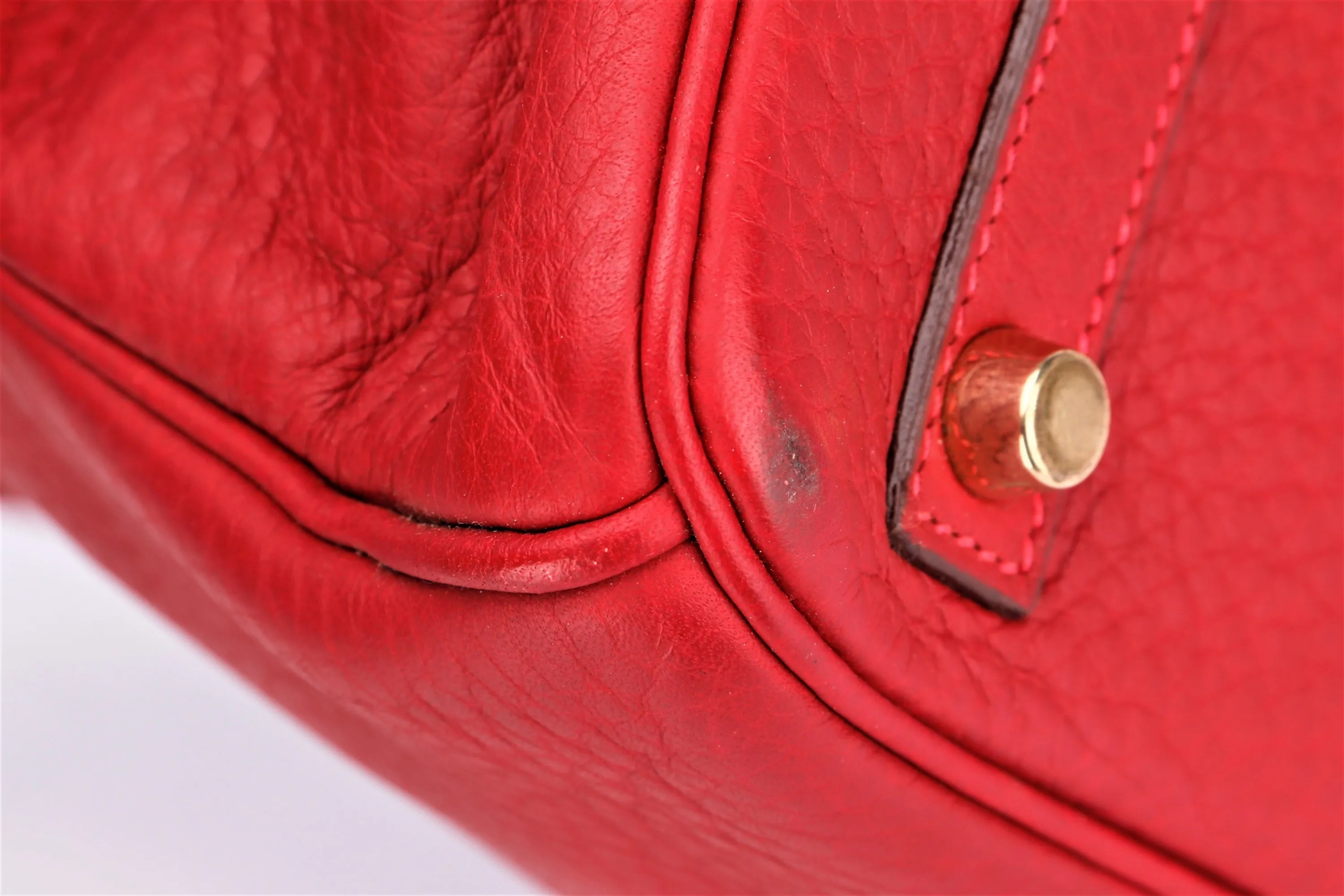 HERMES BIRKIN 30 (STAMP I (2005)) ROUGE GARANCE FJORD LEATHER GOLD HARDWARE, WITH KEYS, LOCK, RAINCOAT & DUST COVER