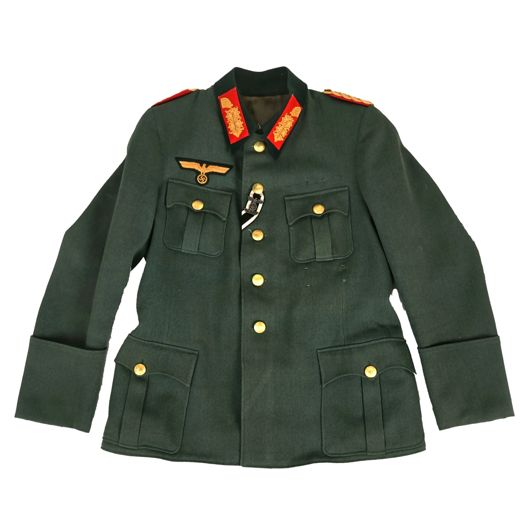 Original German WWII 14th Panzer Division Commander Generalleutnant Friedrich W. Sieberg Uniform Tunic - Formerly Part of the A.A.F. Tank Museum