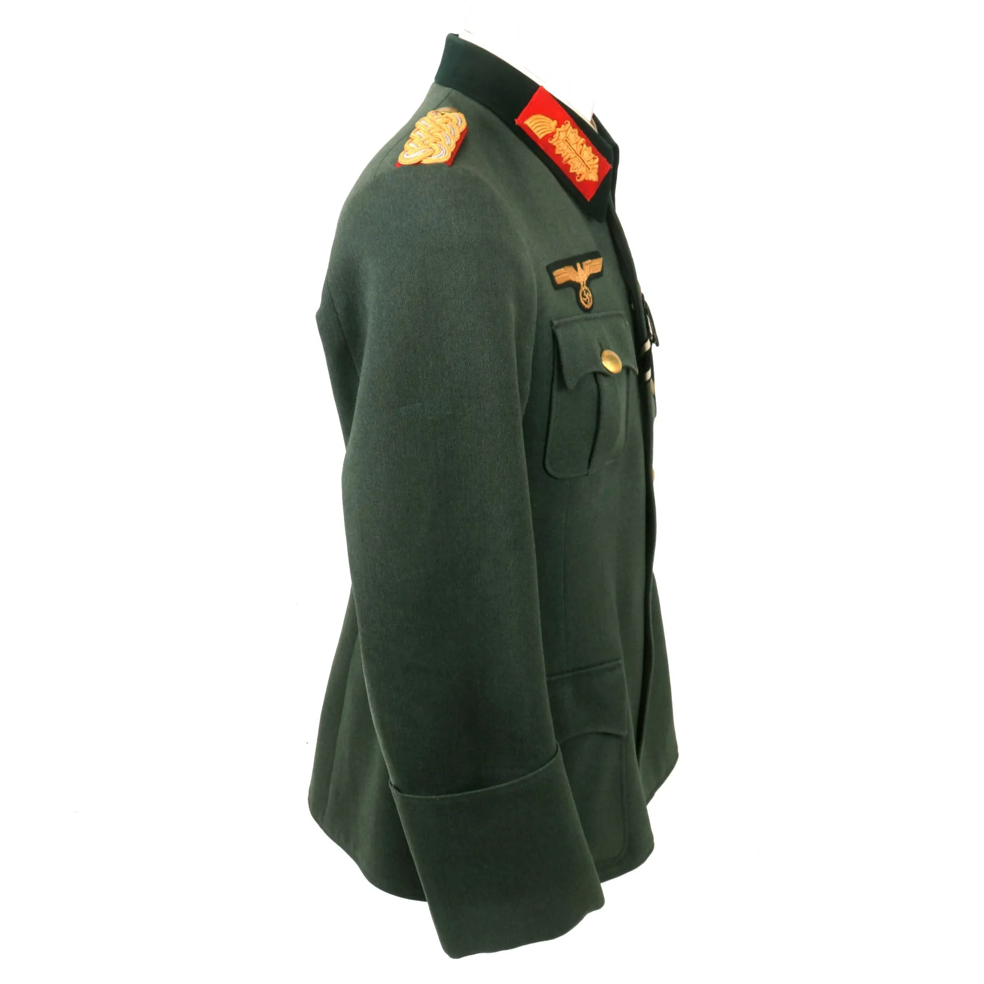 Original German WWII 14th Panzer Division Commander Generalleutnant Friedrich W. Sieberg Uniform Tunic - Formerly Part of the A.A.F. Tank Museum