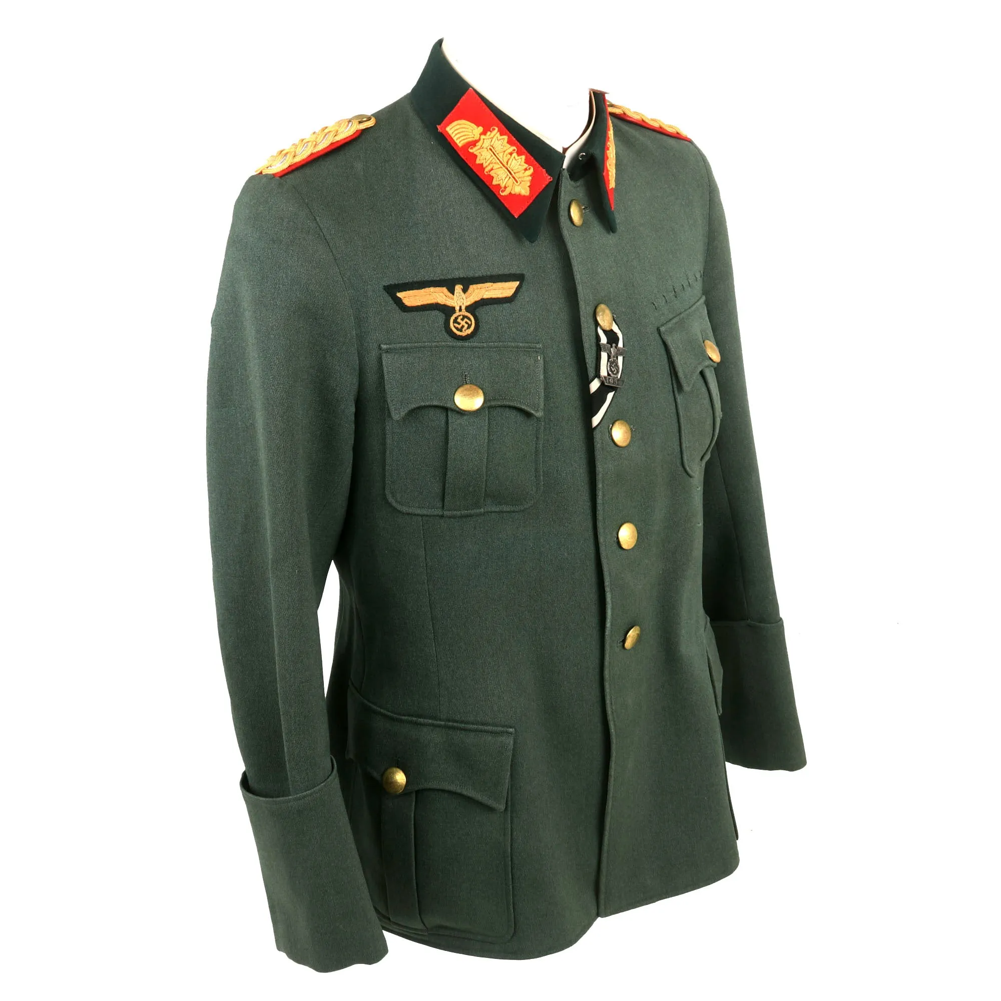 Original German WWII 14th Panzer Division Commander Generalleutnant Friedrich W. Sieberg Uniform Tunic - Formerly Part of the A.A.F. Tank Museum