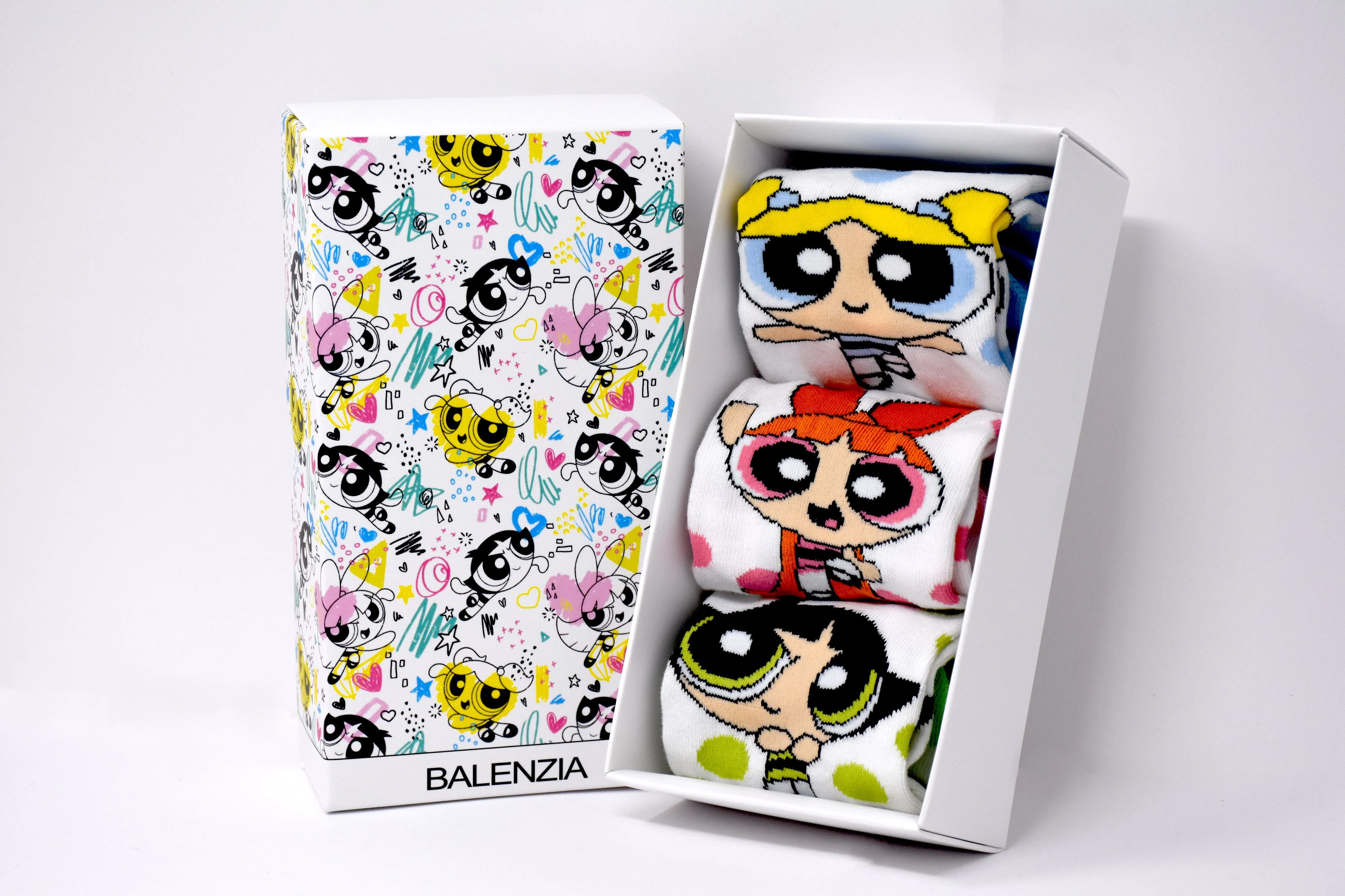 Powerpuff Girls By Balenzia Low Cut Socks for Kids (Pack of 3 Pairs/1U)(4-6 YEARS)