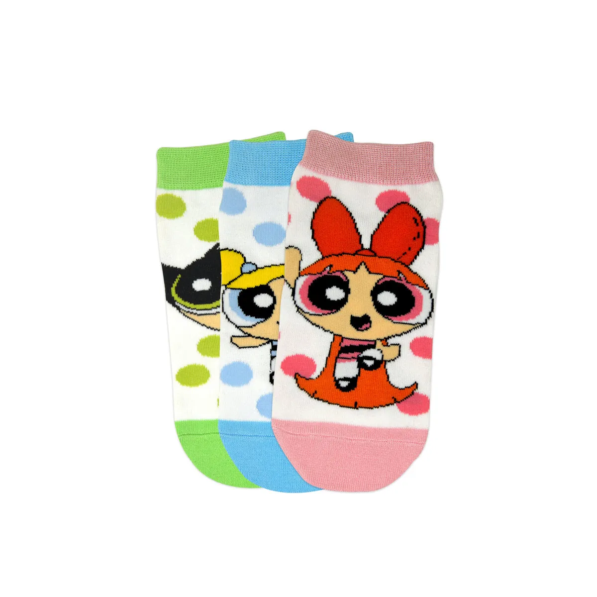 Powerpuff Girls By Balenzia Low Cut Socks for Kids (Pack of 3 Pairs/1U)(4-6 YEARS)