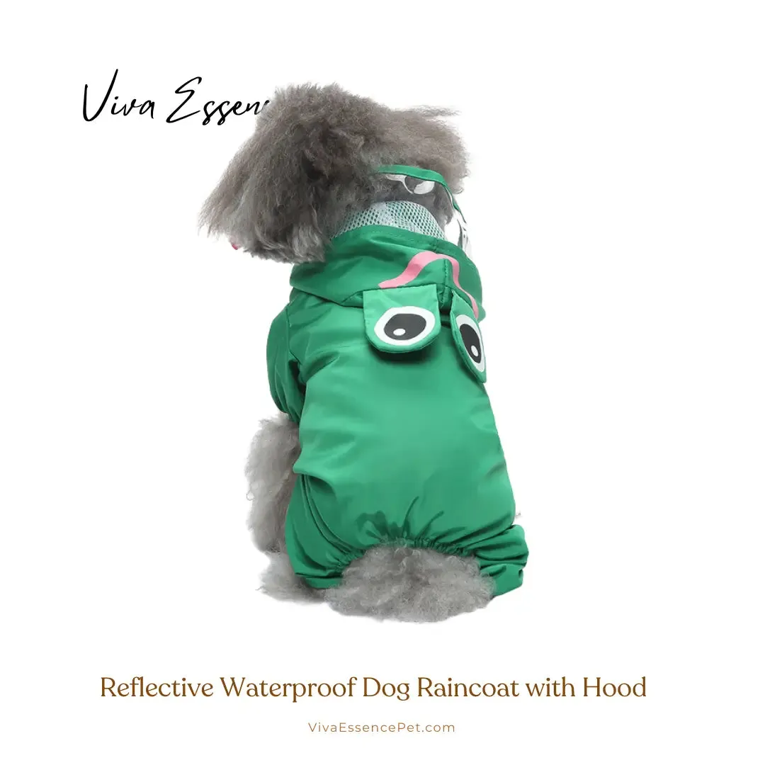 Reflective Waterproof Dog Raincoat with Hood