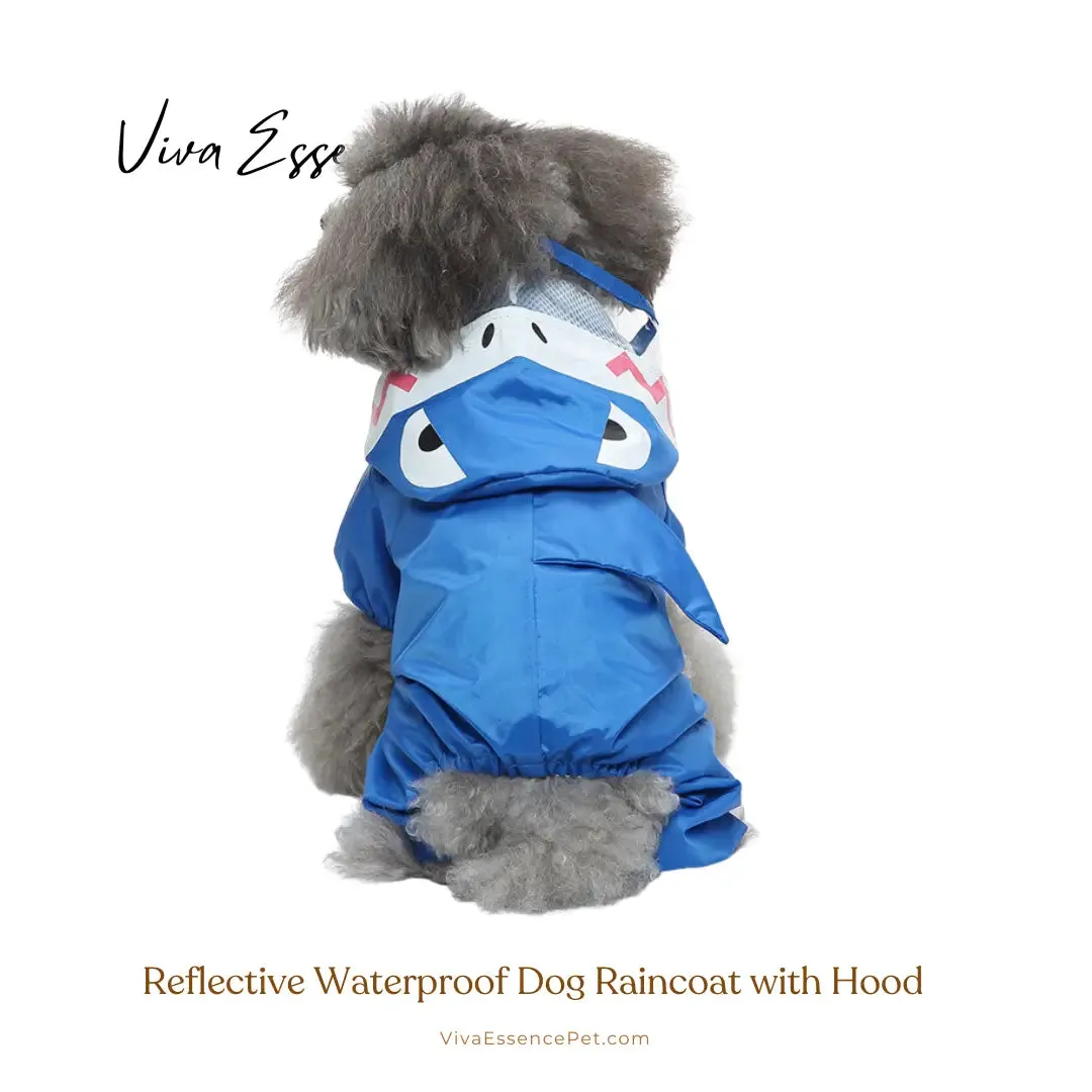 Reflective Waterproof Dog Raincoat with Hood