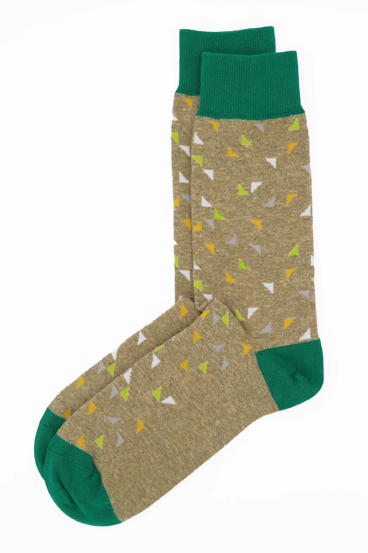 Trilateral Men's Socks - Beige